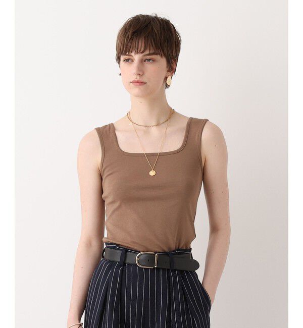 allureville「フライススクエアネックタンク」|Tシャツ・カットソー|