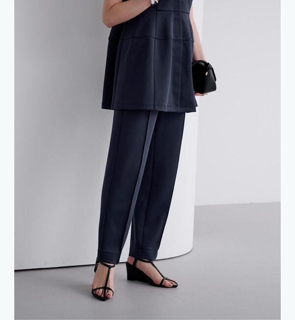 ur's「ﾎﾞﾝﾃﾞｨﾝｸﾞｾﾝﾀｰﾋﾟﾝﾀｯｸｺｸｰﾝﾊﾟﾝﾂ」|スラックス|ネイビー