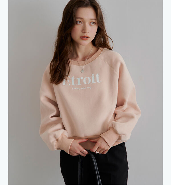 titivate「裏起毛ロゴプリントプルオーバー」|Tシャツ・カットソー|ピンク