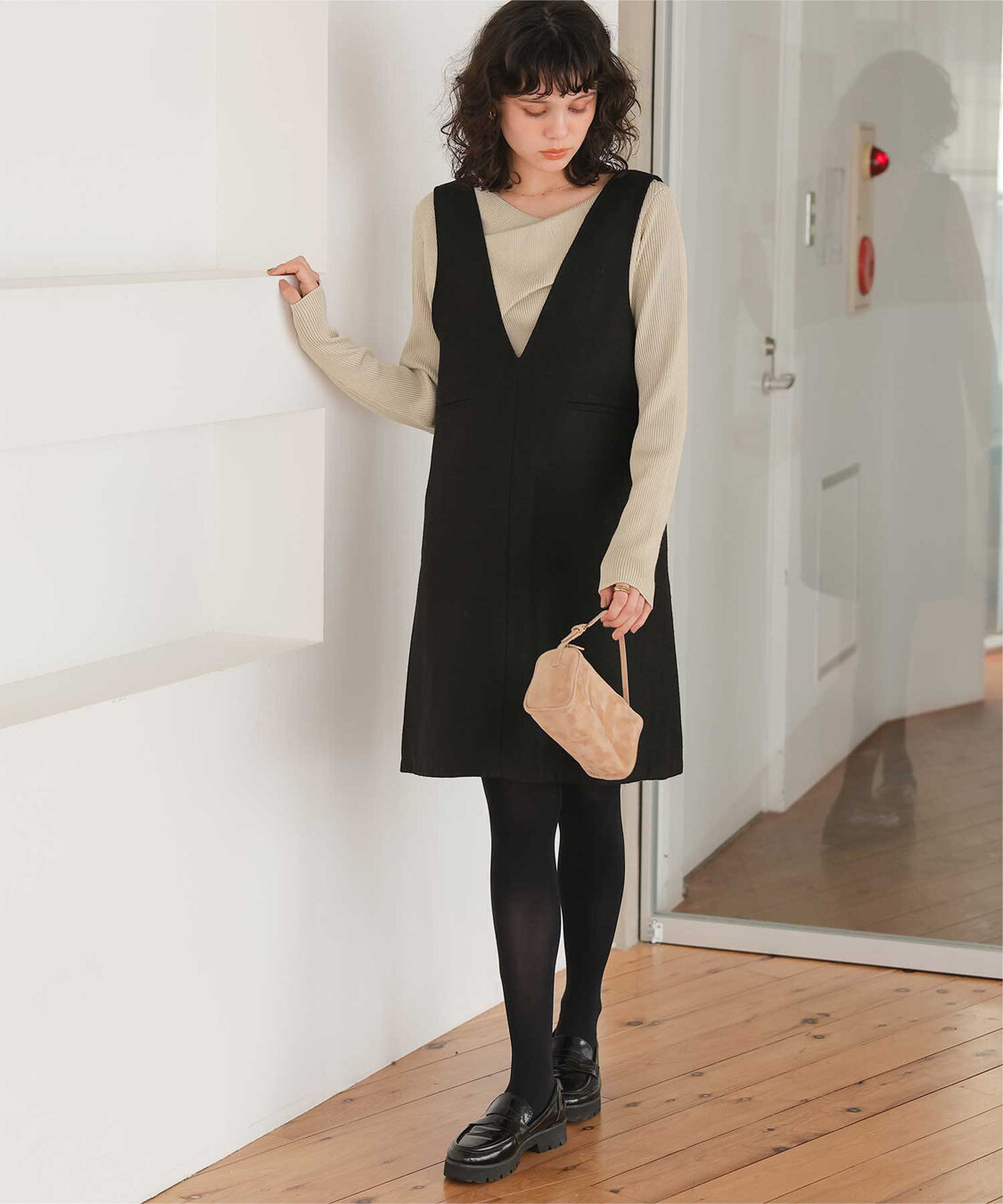 titivate「オフショルダーリブニットトップス」|ニット・セーター|