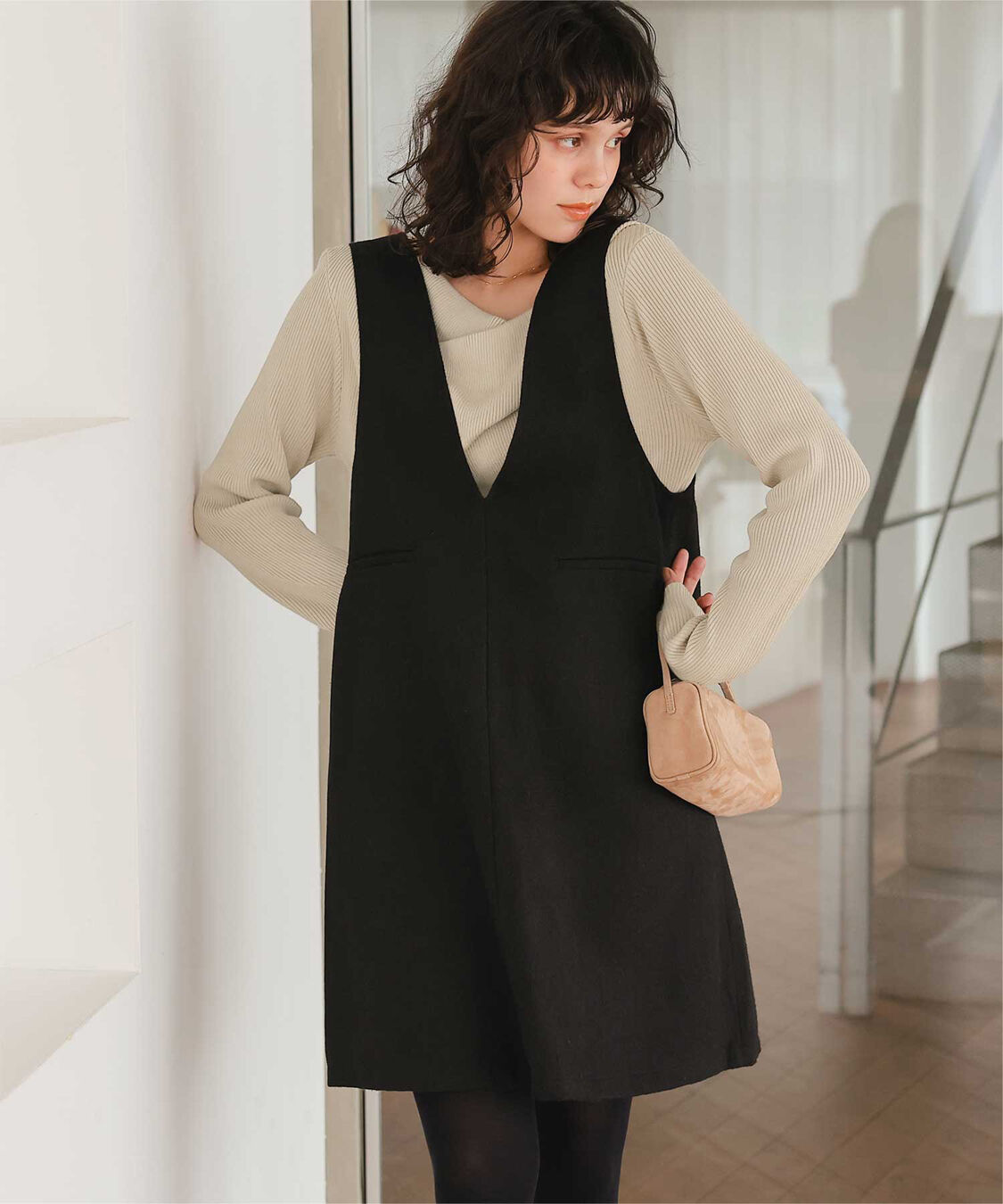 titivate「オフショルダーリブニットトップス」|ニット・セーター|