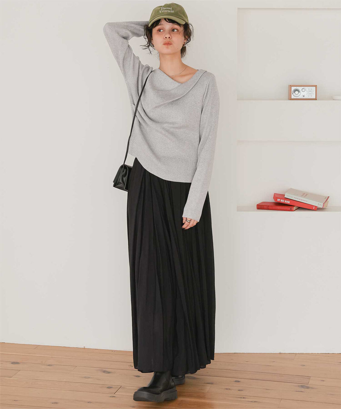 titivate「オフショルダーリブニットトップス」|ニット・セーター|