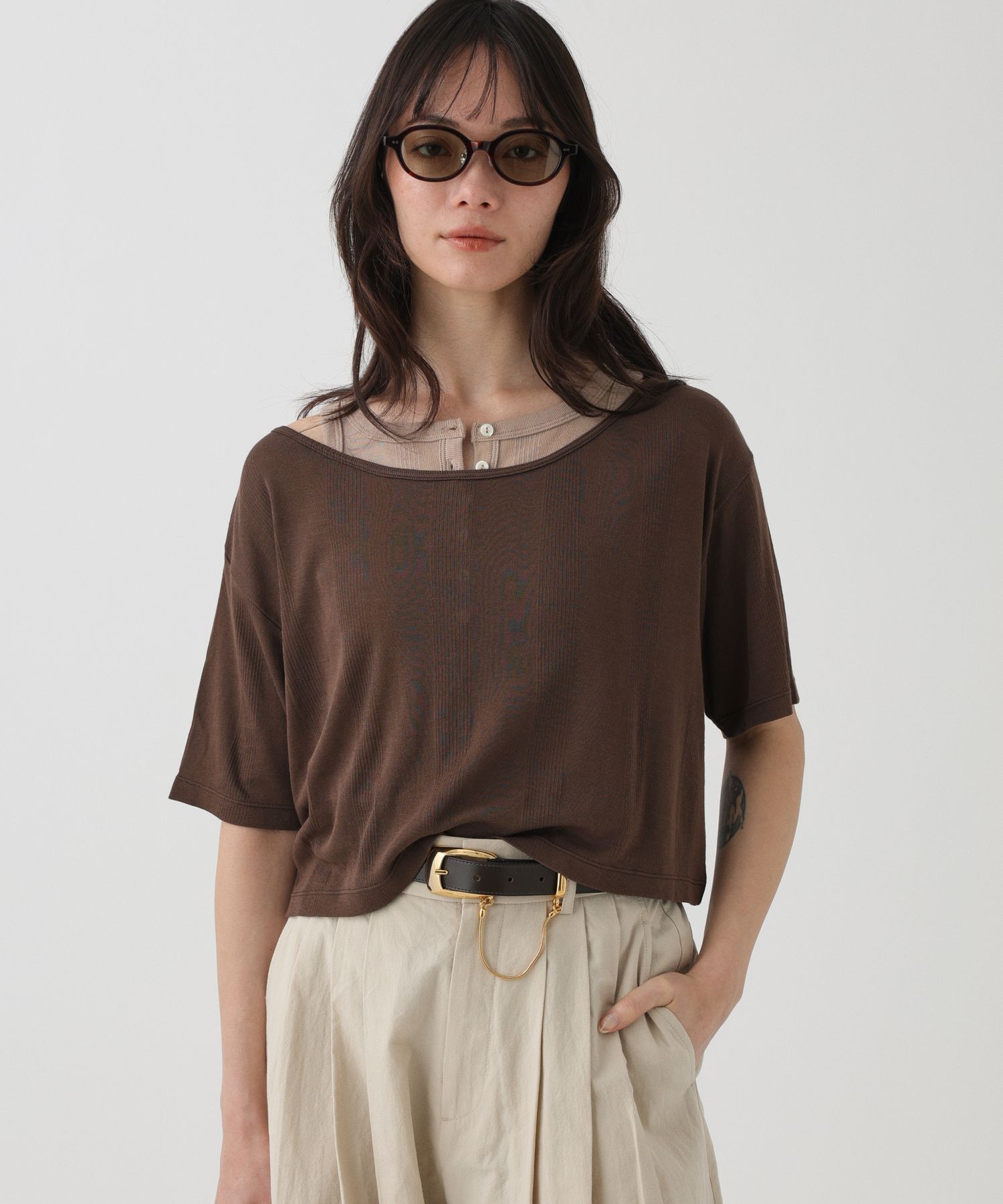  「【Miller】＜別注＞2パックカットソー」|Tシャツ・カットソー|ブラウン