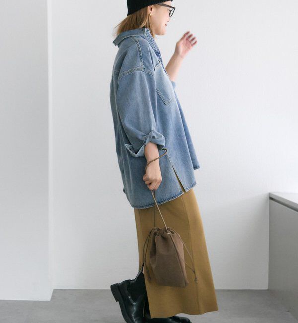  「【＠noricorico102企画】ヴィンテージライクデニムチュニックシャツ」|シャツ・ブラウス|