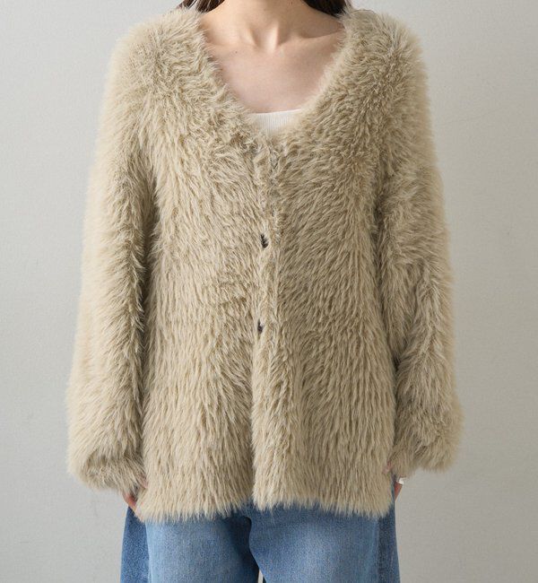  「シャギーニットVネックカーディガン」|カーディガン|