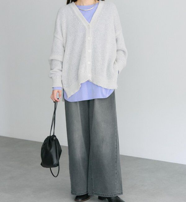  「3Gドロップ天竺ニットVネックカーディガン」|カーディガン|