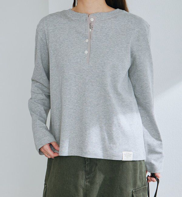  「スムース起毛2WAYヘンリーネックカットソー」|プルオーバー|