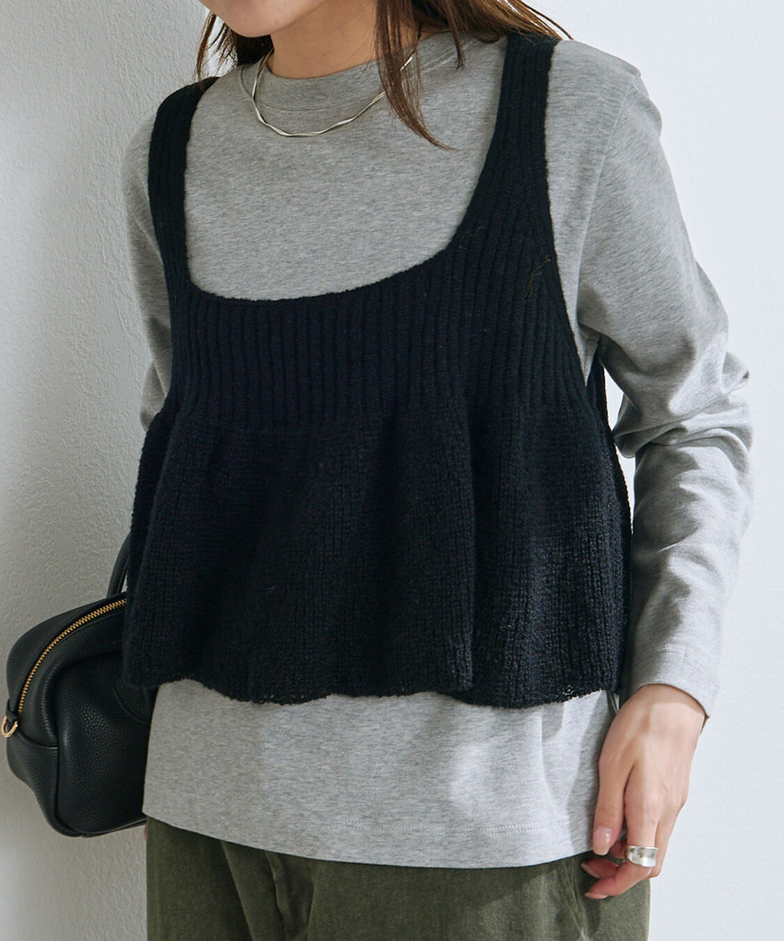  「スムース起毛2WAYヘンリーネックカットソー」|プルオーバー|