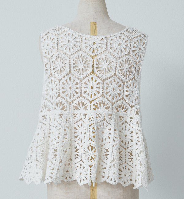  「【リバイバル】カギ針編み風ビスチェ」|ニット・セーター|