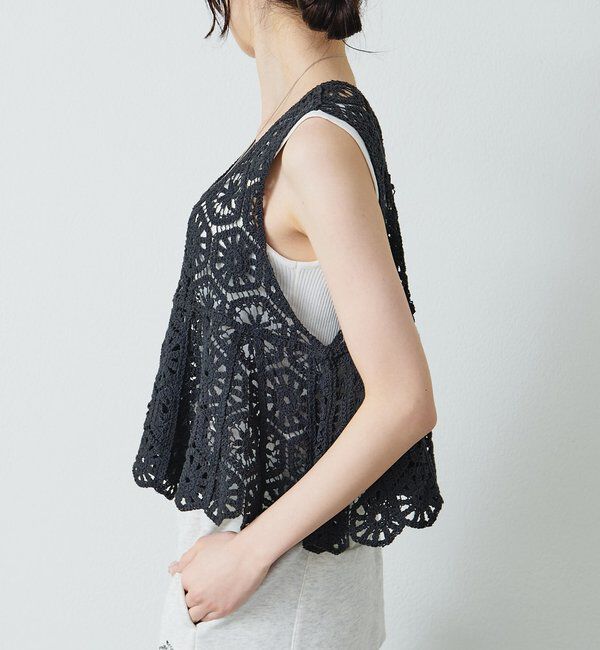  「【リバイバル】カギ針編み風ビスチェ」|ニット・セーター|