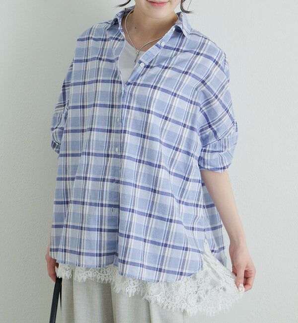  「レースヘムノースリーブカットソー」|キャミソール|