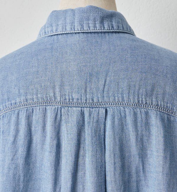  「シアーデニムハーフスリーブブラウス」|シャツ・ブラウス|