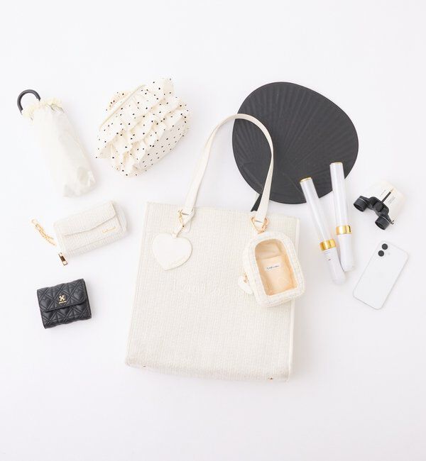  「【LouLoumei】8色展開／ハートチャーム付きトートバッグ／自立可能」|その他|