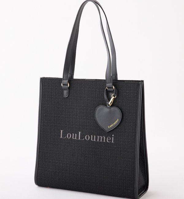  「【LouLoumei】8色展開／ハートチャーム付きトートバッグ／自立可能」|その他|