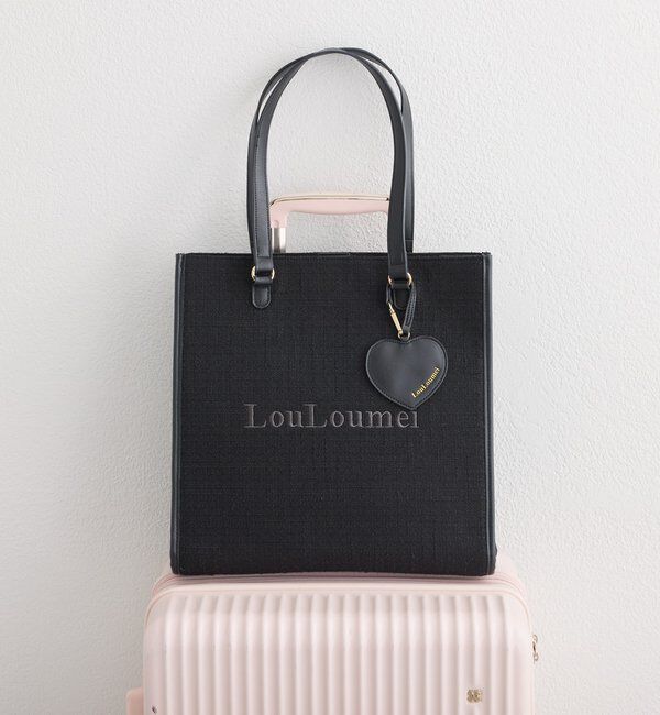  「【LouLoumei】全10色展開/ハートチャーム付きキャリーオントート/推し活」|その他|ブラック