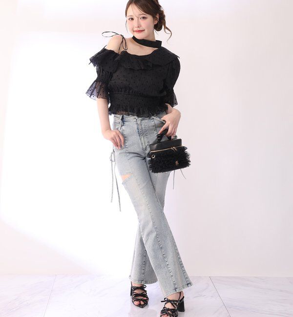  「チュールフリルリボンバニティバッグ」|ショルダー・メッセンジャー|