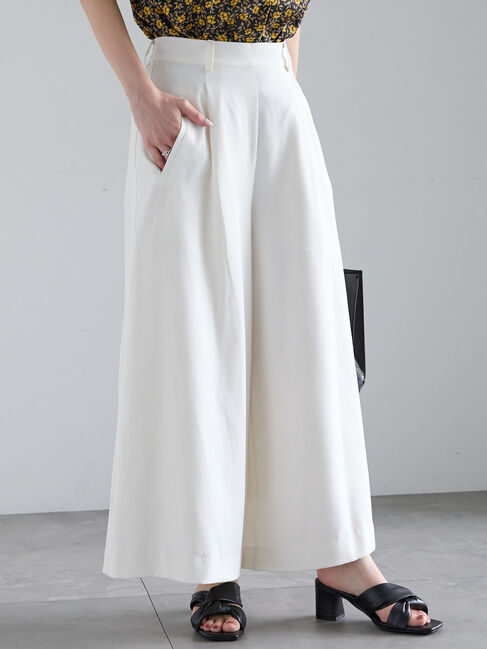 Te chichi「リネンライクフレアガウチョ」|その他|オフホワイト