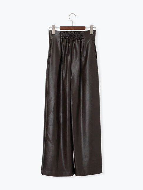 Te chichi「フェイクレザーセミワイドパンツ《2025Autumn catalog item》」|その他|
