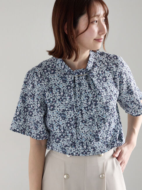 Te chichi「【接触冷感】パターンアソート5分袖ボウタイブラウス」|シャツ・ブラウス|