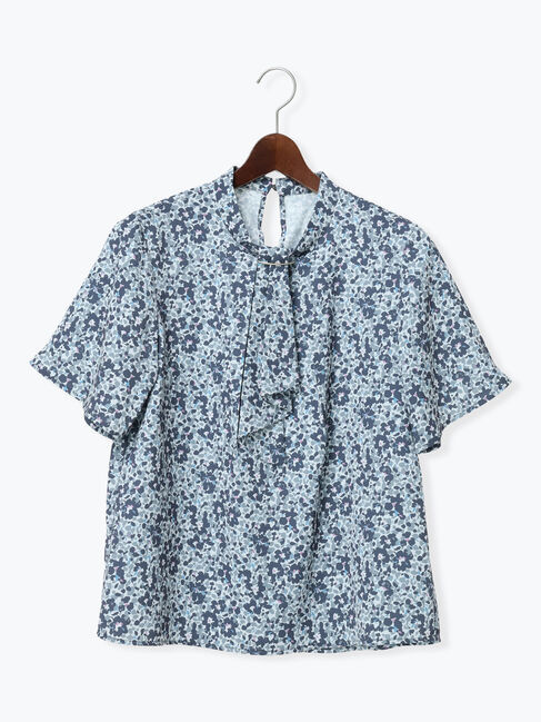 Te chichi「【接触冷感】パターンアソート5分袖ボウタイブラウス」|シャツ・ブラウス|