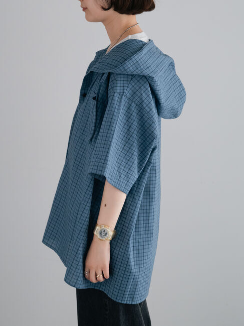 SM2「チェック柄フードシャツ」|シャツ・ブラウス|