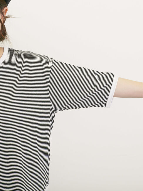 Samansa Mos2「◎ラウンドヘムボーダーカットソー」|Tシャツ・カットソー|