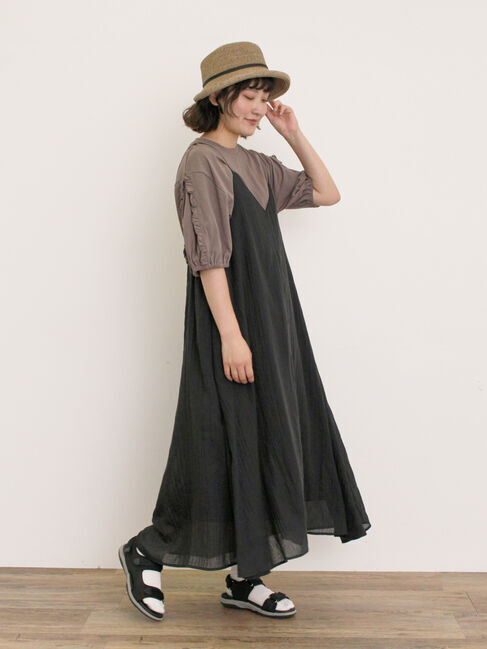 Samansa Mos2「袖タテフリルTシャツ」|Tシャツ・カットソー|