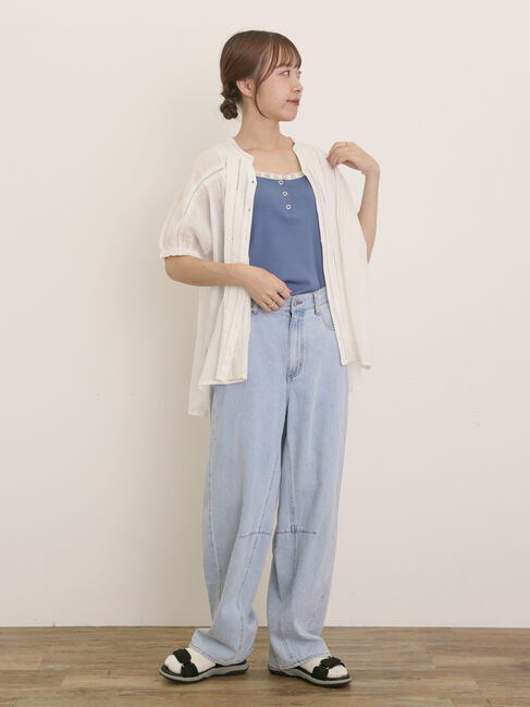 Samansa Mos2「裾レイヤード風レースキャミ」|キャミソール|