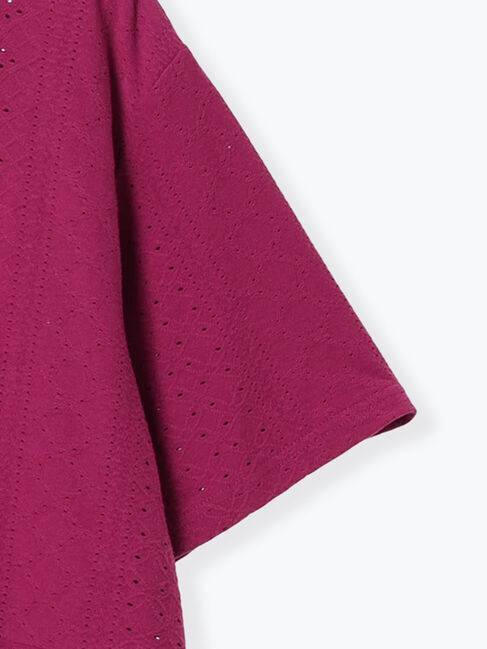 Samansa Mos2「アイレット切替フリルカットソー」|Tシャツ・カットソー|