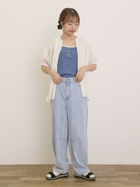 Samansa Mos2「インドピンタック+はしごレースブラウス」|シャツ・ブラウス|