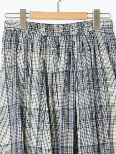 Samansa Mos2「インドボイルチェック柄ギャザースカート」|スカート|