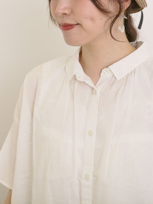 Samansa Mos2「インド裾レースシャツ」|シャツ・ブラウス|