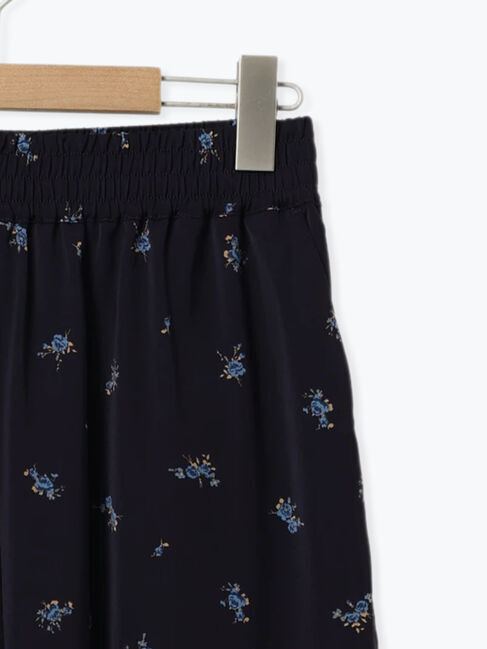 Samansa Mos2 blue「花柄イージーパンツ」|その他|