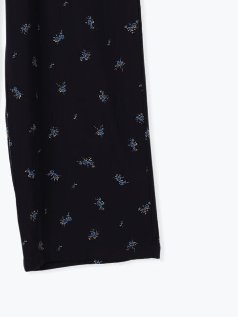 Samansa Mos2 blue「花柄イージーパンツ」|その他|