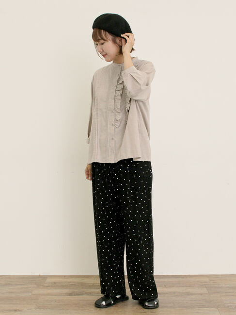 Samansa Mos2「【M/Lサイズ】レーヨン麻ゆるストレートパンツ」|その他|