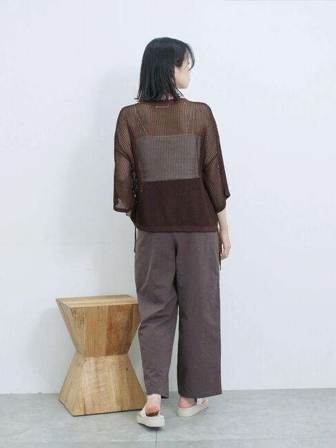 Samansa Mos2 blue「メッシュプルオーバー」|ニット・セーター|