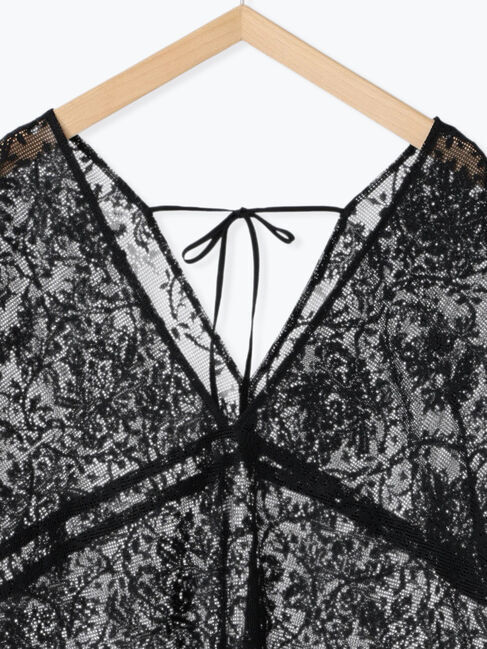 Samansa Mos2 blue「レースブラウス」|シャツ・ブラウス|