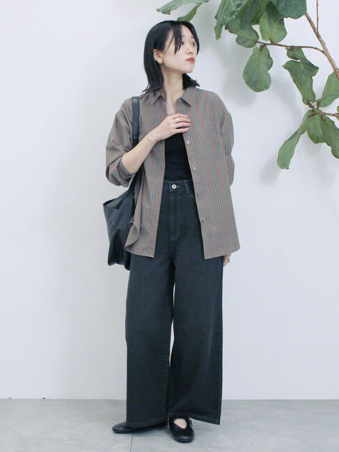 Samansa Mos2 blue「【ECO DENIM 】 ワイドストレートパンツ」|その他|