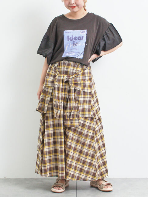 SM2「シャツ巻き風チェックスカート」|スカート|
