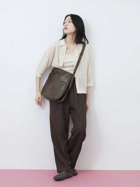 Samansa Mos2 blue「タックイージーパンツ」|その他|