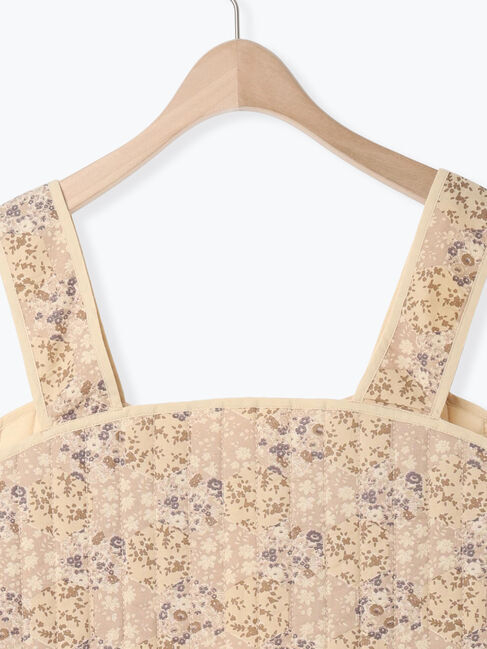 Samansa Mos2「パッチワーク風花柄キルトビスチェ」|ダウンベスト・ベスト|