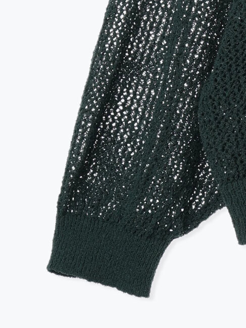 Samansa Mos2「メッシュ編み前後2WAYドルマンスリーブカーディガン」|カーディガン|