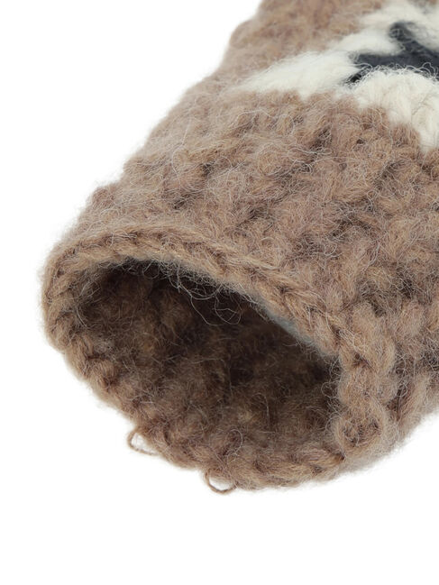 Samansa Mos2「モチーフ編みミトン」|手袋|