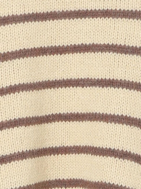 Samansa Mos2「ロゴ刺繍パネルボーダーニット」|ニット・セーター|