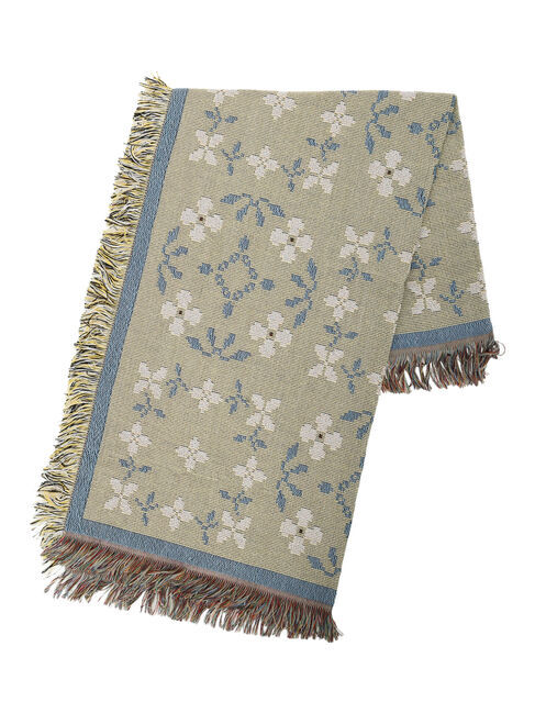 Samansa Mos2「フラワーパターンインテリアスロー」|その他|ベージュ