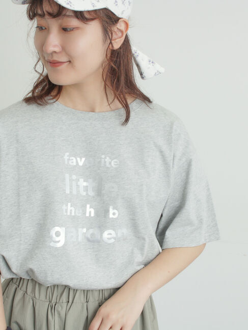 Samansa Mos2「【接触冷感】箔プリントTシャツ」|Tシャツ・カットソー|