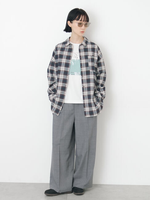 Samansa Mos2「【イージーケア、接触冷感】タックワイドパンツ」|その他|