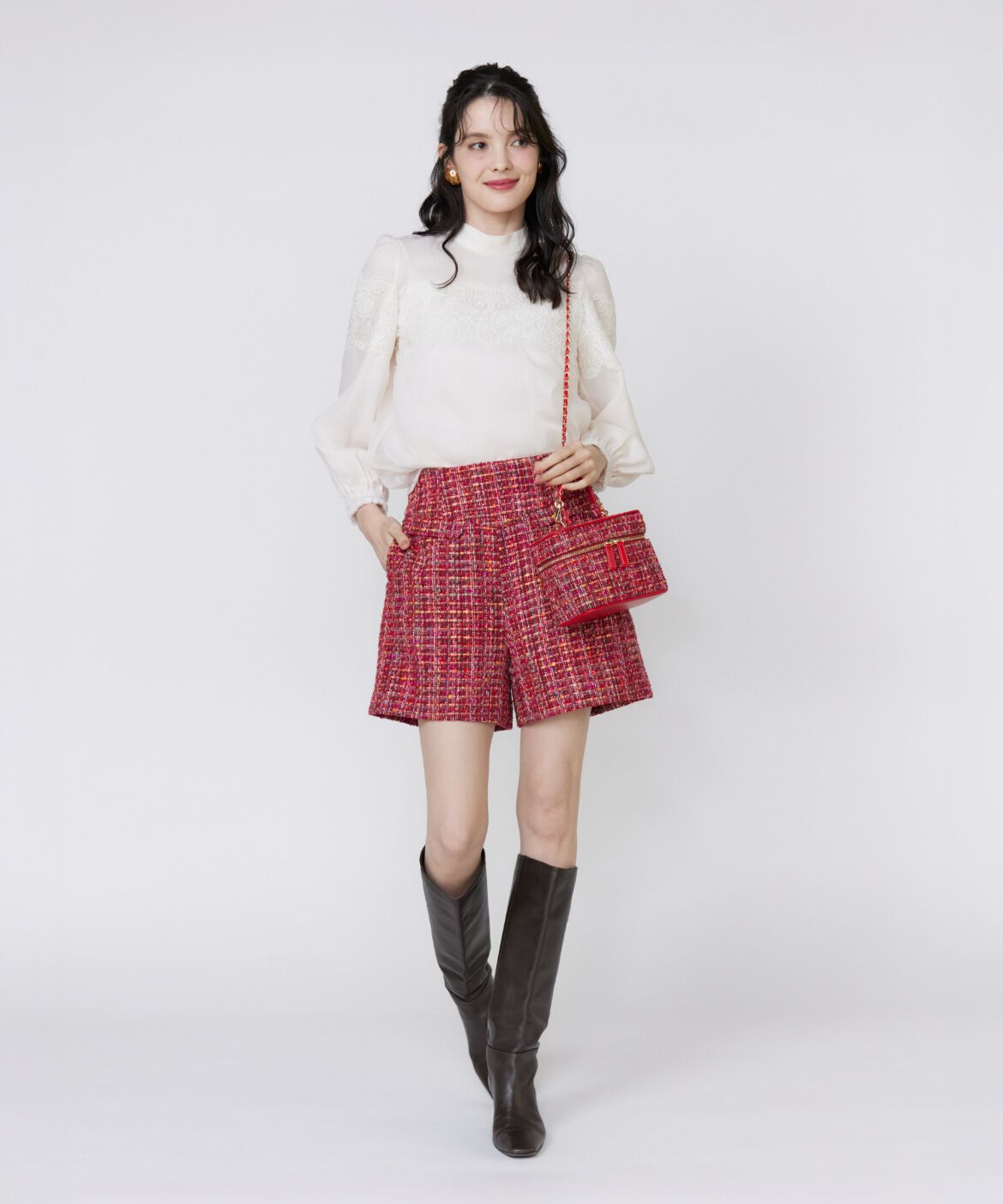 Maglie le cassetto「《大きいサイズ》シアーレースブラウス《M Maglie le cassetto》」|シャツ・ブラウス|