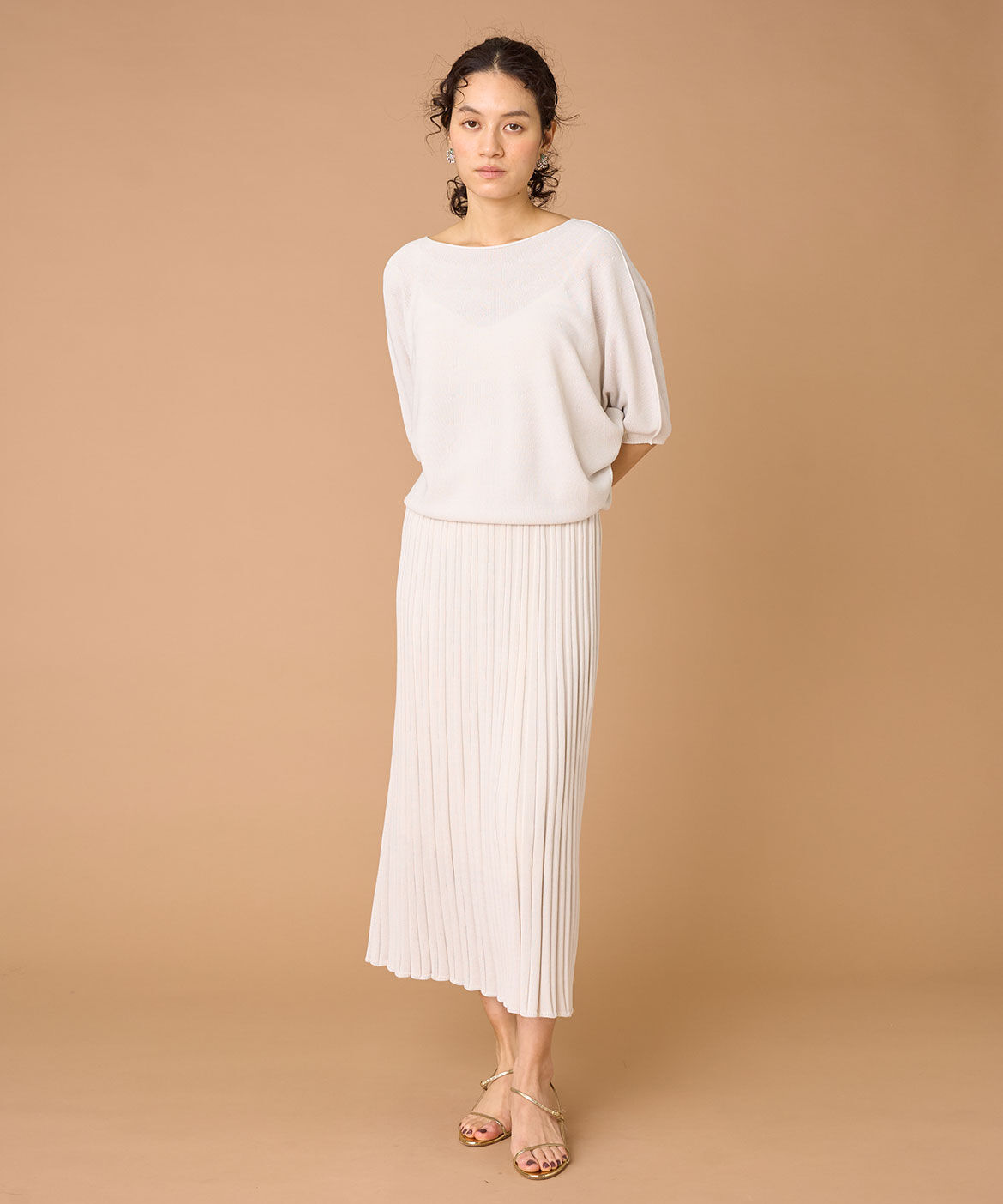 INED「《大きいサイズ》ホールガーメント サマーニットスカート《Cuoo》」|スカート|