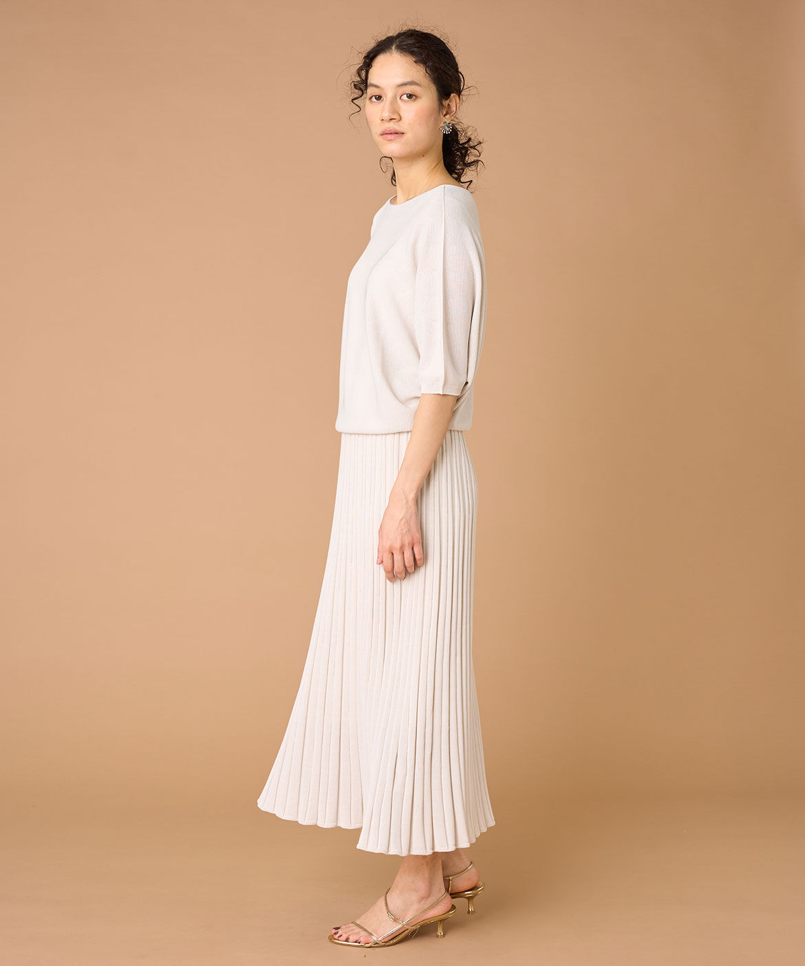 INED「《大きいサイズ》ホールガーメント サマーニットスカート《Cuoo》」|スカート|